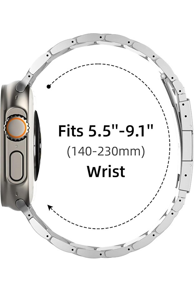 Titanium Watch Band for Apple Watch - Compatible with Ultra 2, SE 2 & Series 10/9/8/7/6/5/4/3/2/1, F - 6