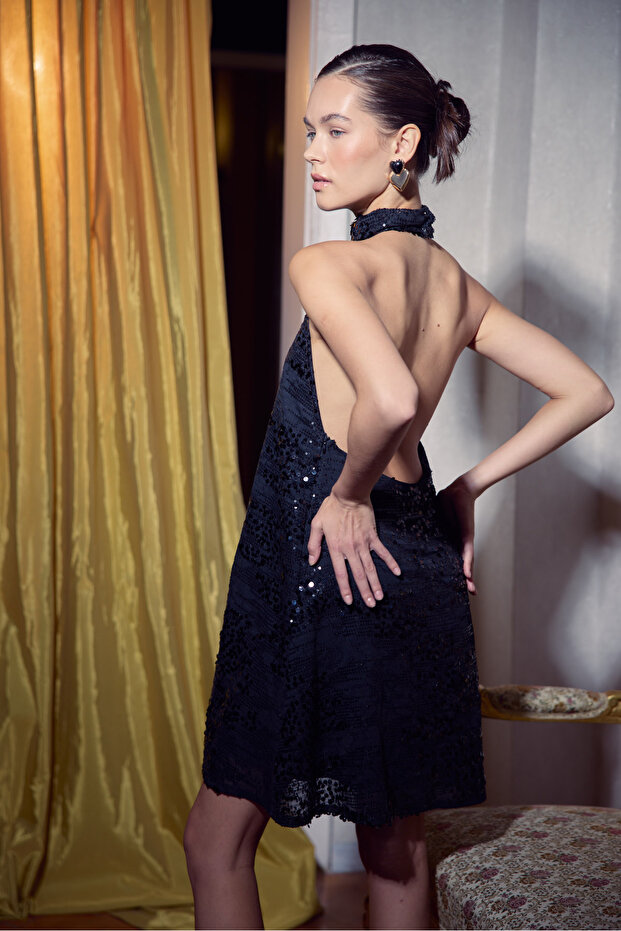 Sorbe Payetli Elbise - 7