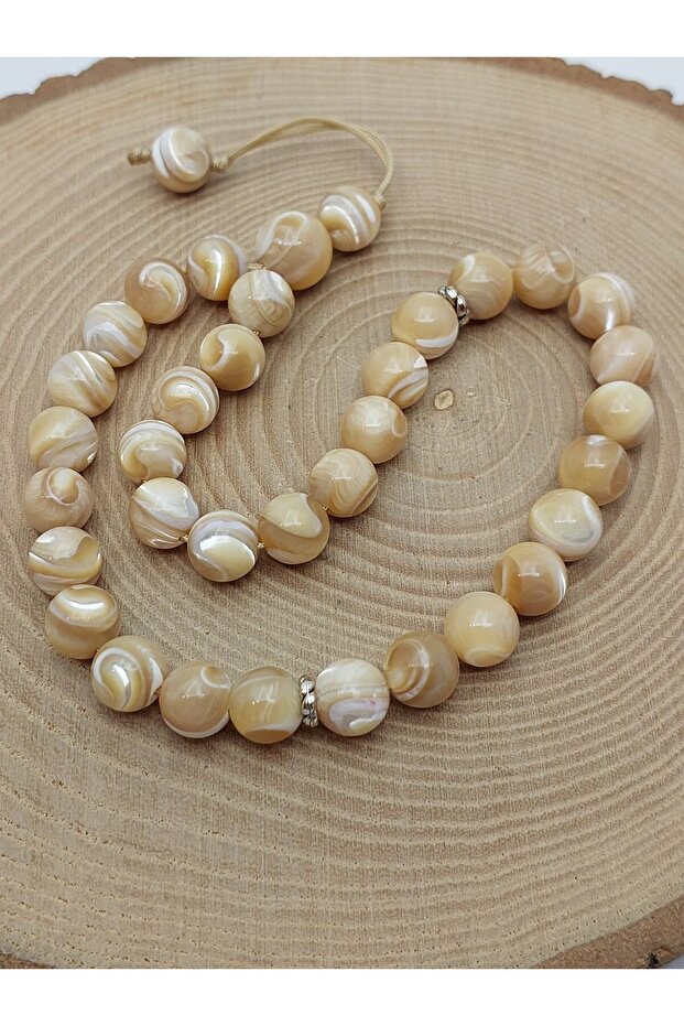 Stone Caramel 33-Piece Special Design Prayer Beads 8mm (14365)