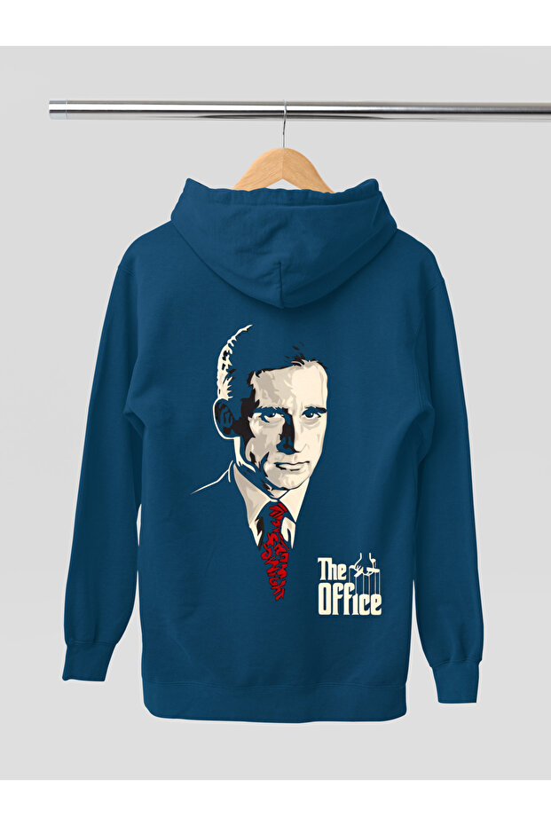 The Office Printed Cotton Long Sleeve Ribbed 3-Ply Hooded Sweatshirt