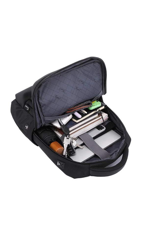 Modern black backpack - 4