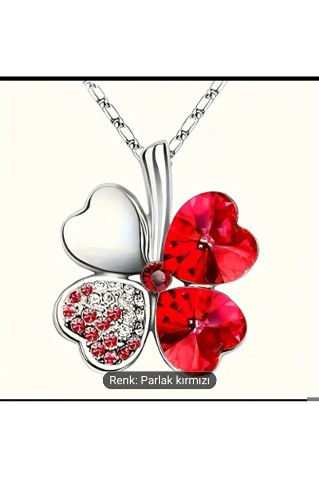 Yiwu Lucky Clover Alloy Necklace, Elegant Collarbone Chain with Zircon Stone