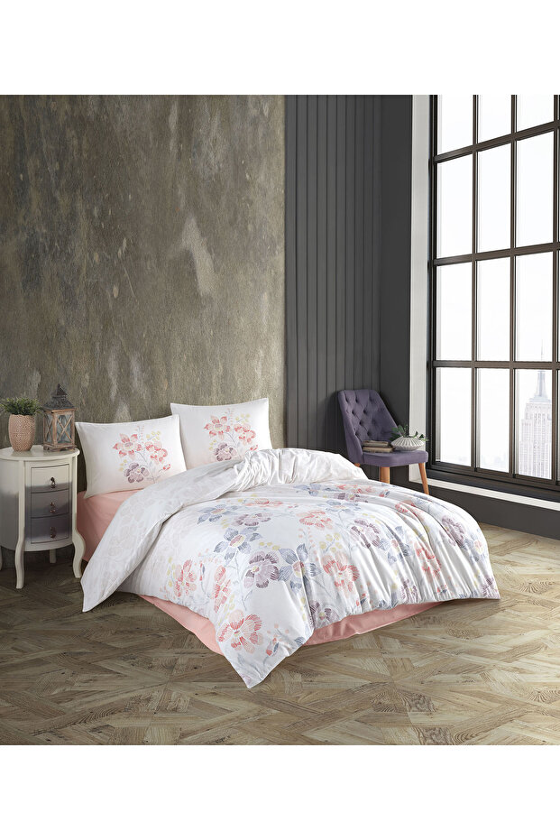 Kristal Ranforce Double Duvet Cover Set | 100% Cotton | 57 Tel | 4 Pieces | Luxury Box