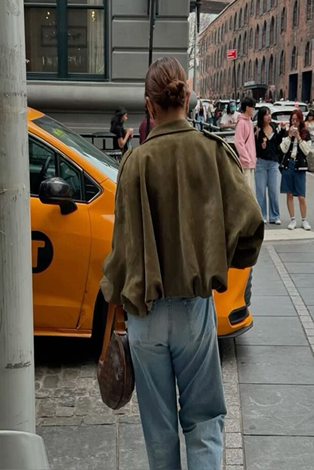 SÜET GÖRÜNÜMLÜ BOMBER CEKET - 6