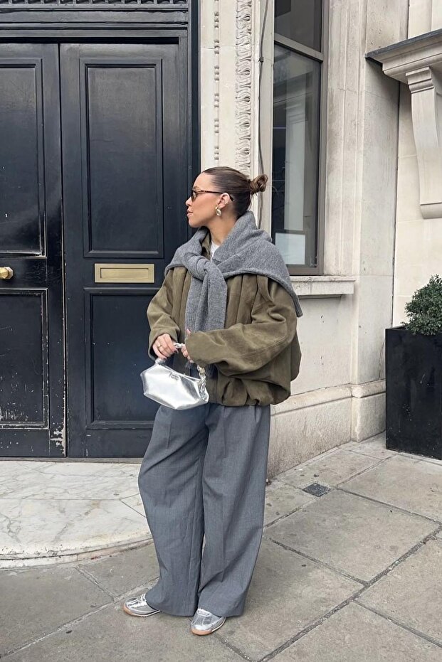 SÜET GÖRÜNÜMLÜ BOMBER CEKET - 8