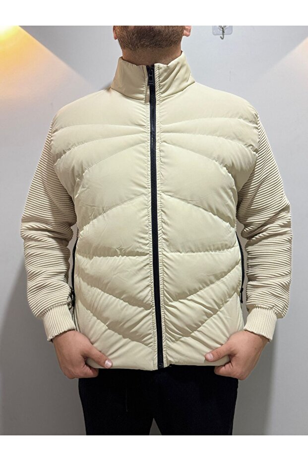 Krem Erkek Mont - 2