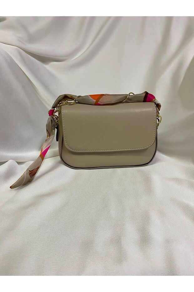 Classic Style, Rectangular, Stylish Bag with Scarf Accessory