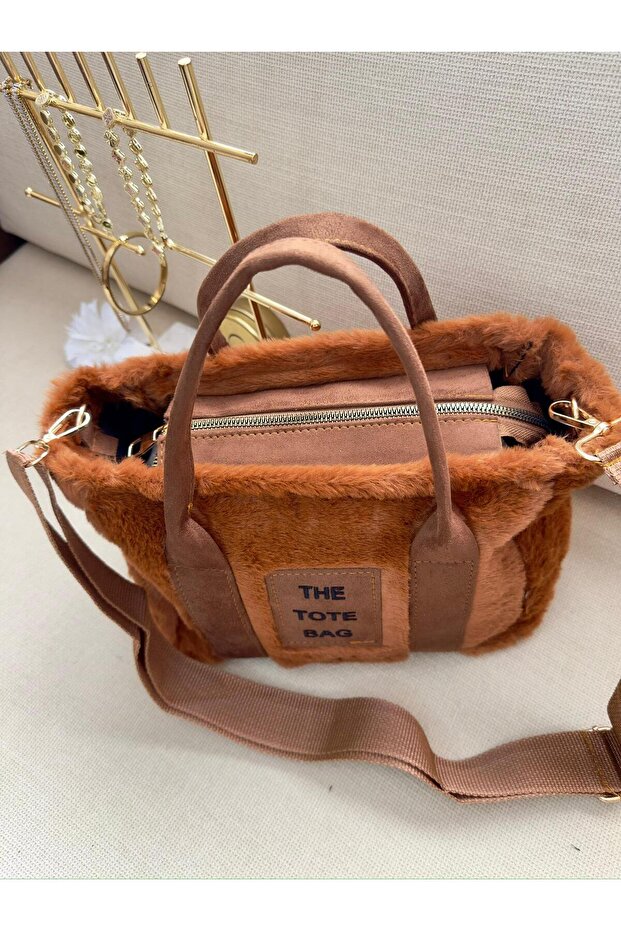 Peluş Model Camel Çanta - 3