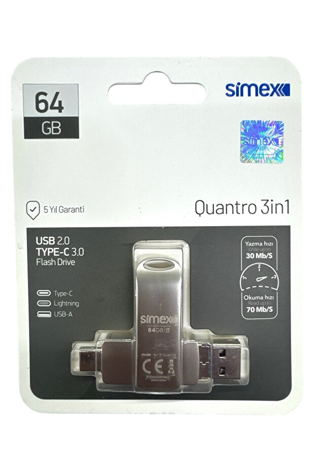 ذاكرة فلاش متوافقة مع آيفون، متوافقة مع نظام iOS من أبل، سعة 64 جيجابايت، OTG USB نوع C، ذاكرة فلاش متوافقة مع أجهزة الكمبيوتر - 1