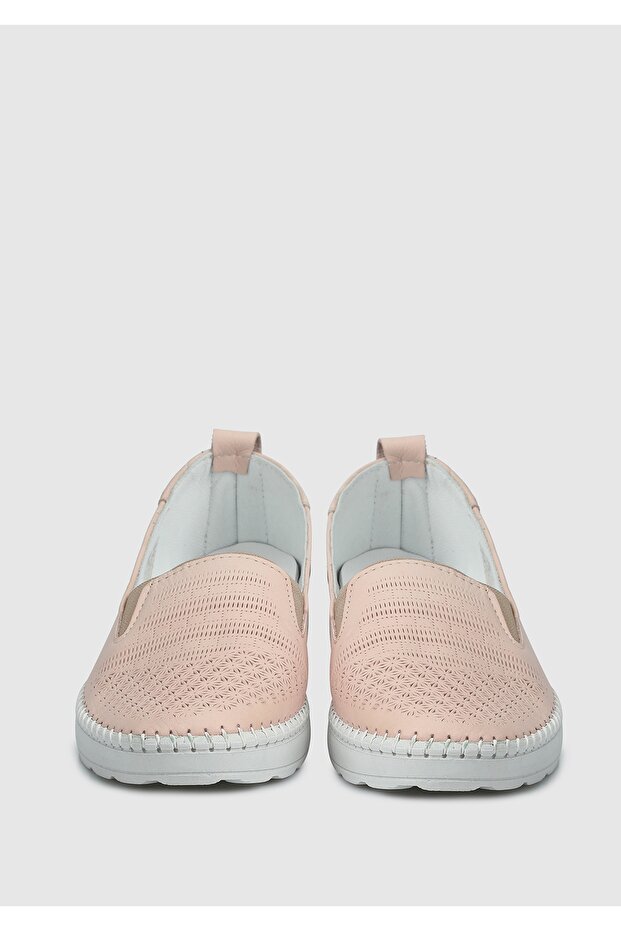 Pudra Deri Kadın Ayakkabı - 3