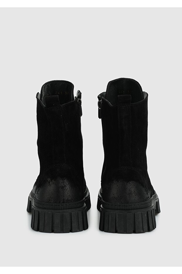 Siyah Deri Erkek Bot - 4