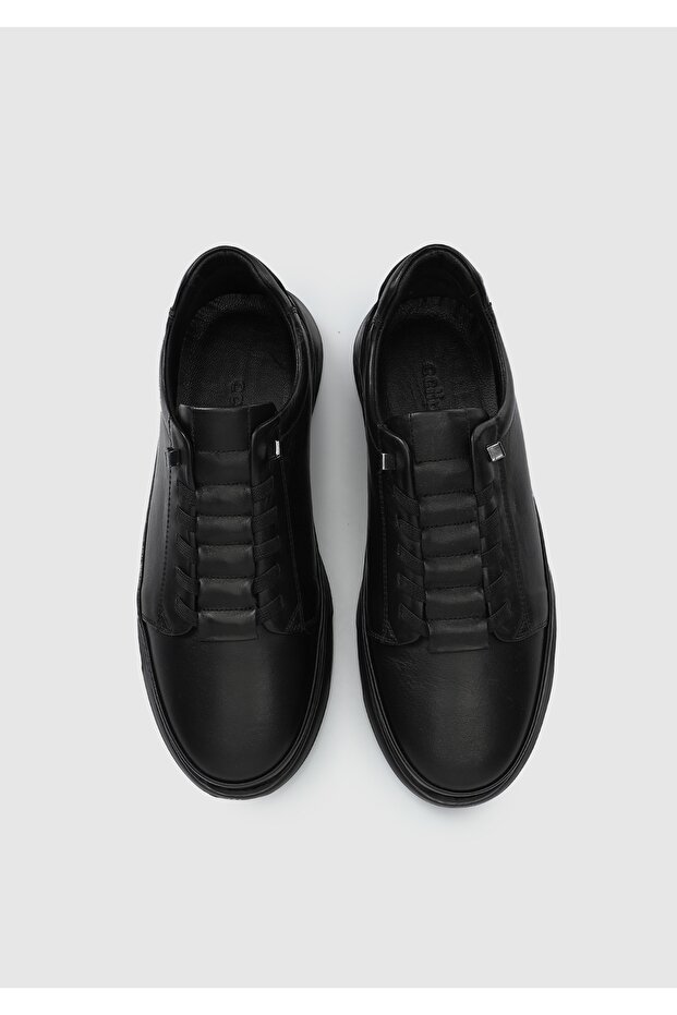 Siyah Deri Erkek Ayakkabı - 5