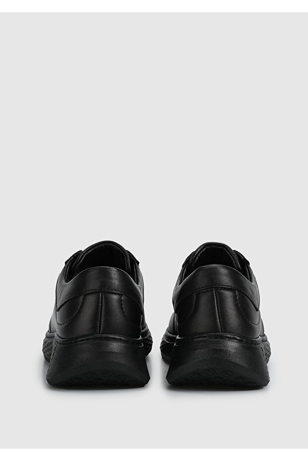 Siyah Deri Kadın Ayakkabı - 3