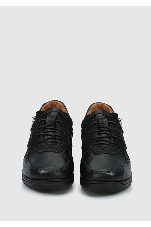 Siyah Deri Kadın Ayakkabı - 3