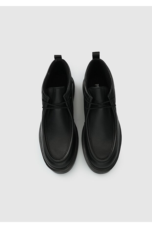 Siyah Deri Erkek Bot - 5