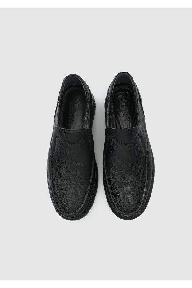 Siyah Deri Erkek Ayakkabı - 5