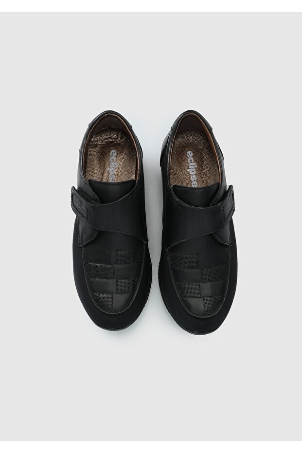 Siyah Deri Kadın Ayakkabı - 5