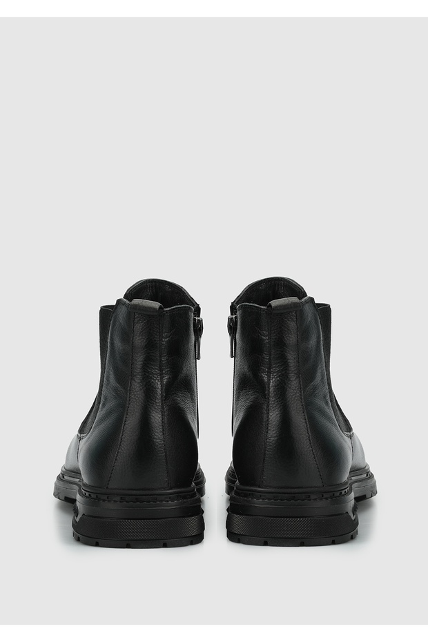 Siyah Deri Erkek Bot - 4