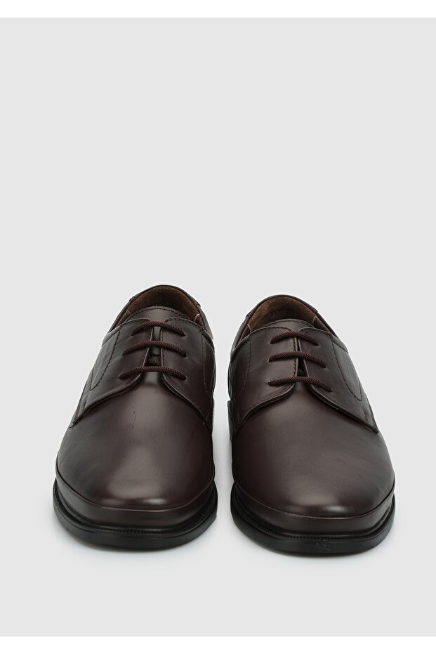 Brown Leather Men's Shoes - 3