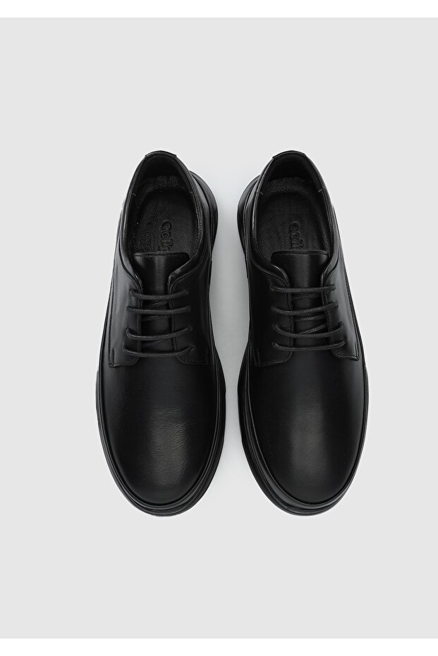 Siyah Deri Erkek Ayakkabı - 5