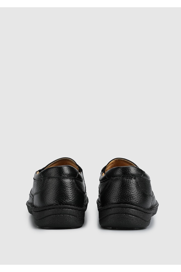 Siyah Deri Erkek Ayakkabı - 4