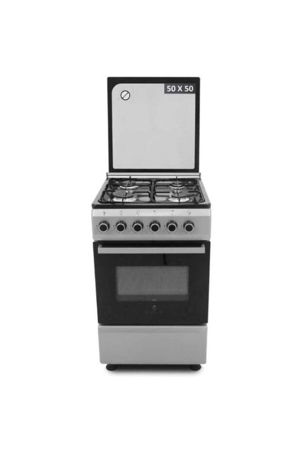 50 × 55 cm Free‑Standing Full Gas Cooker | Four Euro Burners • Gas Oven with Lamp • Gl
