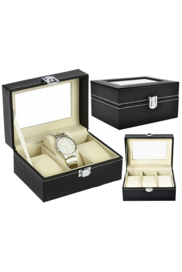 Storage box, watch display, eco-leather