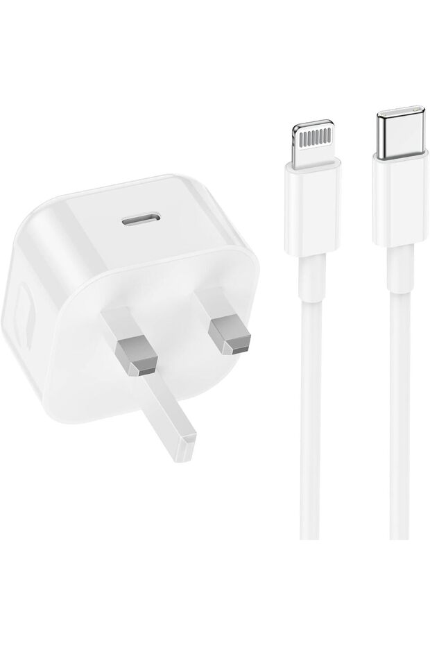 iPhone Fast Charger Cable and Plug, [MFi Certified] Apple 20W USB C Power Adapter and C to Lightning
