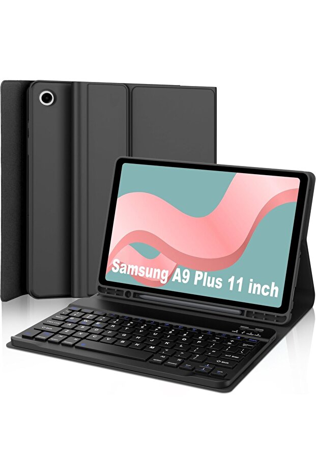 Keyboard Case for SAMSUNG Galaxy Tab A9+ Tablet 11”, Detachable Keyboard Bluetooth, Smart Cover Co