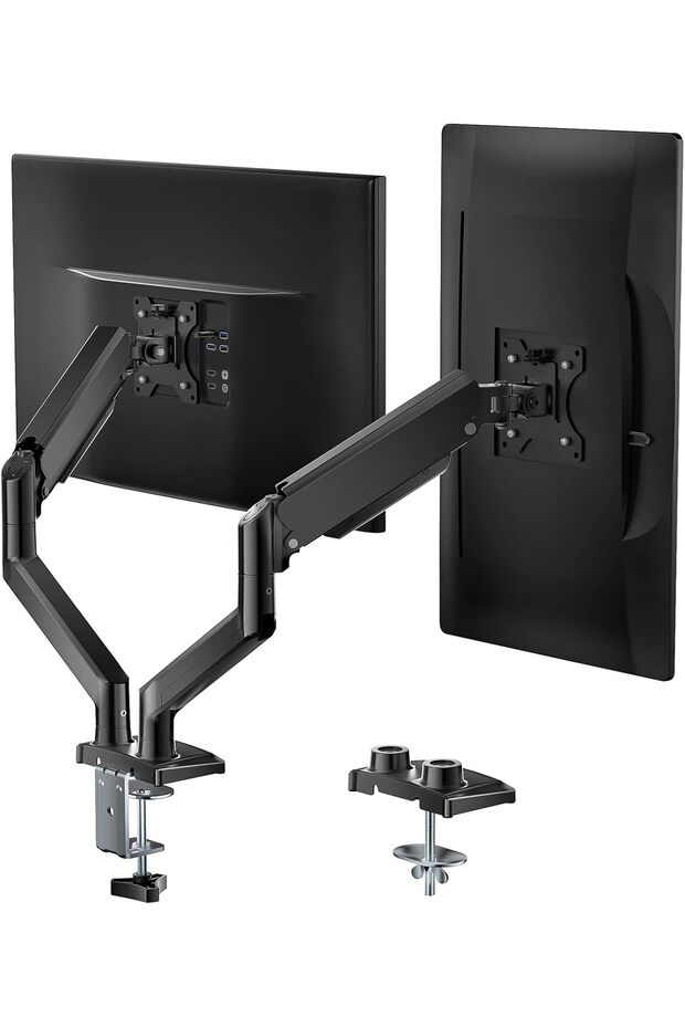 Dual Monitor Stand for 17-32 inch Computer Screens, Dual Monitor Arms for 2 Monitors Holds up t