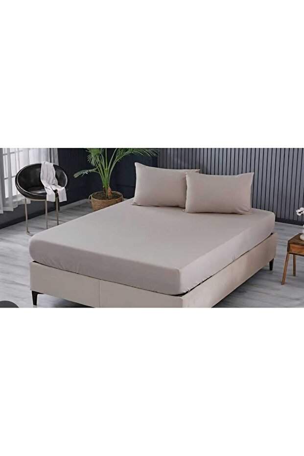 طقم ملاءات سرير مزدوجة مقاس 180*200+30 سم 100% قطن