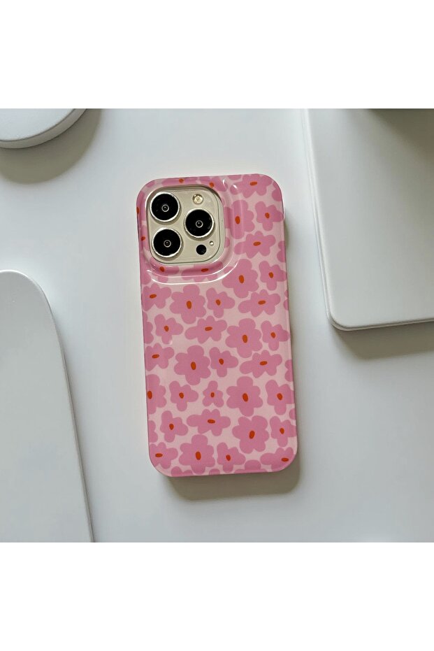 iPhone 14 Pro Max (6.7 Inch) Compatible Stylish Patterned Slim Case with Popsocket Stand - 3