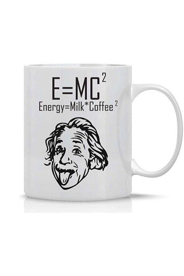 Coffee Mug with Einstein Quote, E=MC2-11oz Ceramic Coffee Mug - Einstein Theory Formula - Energy