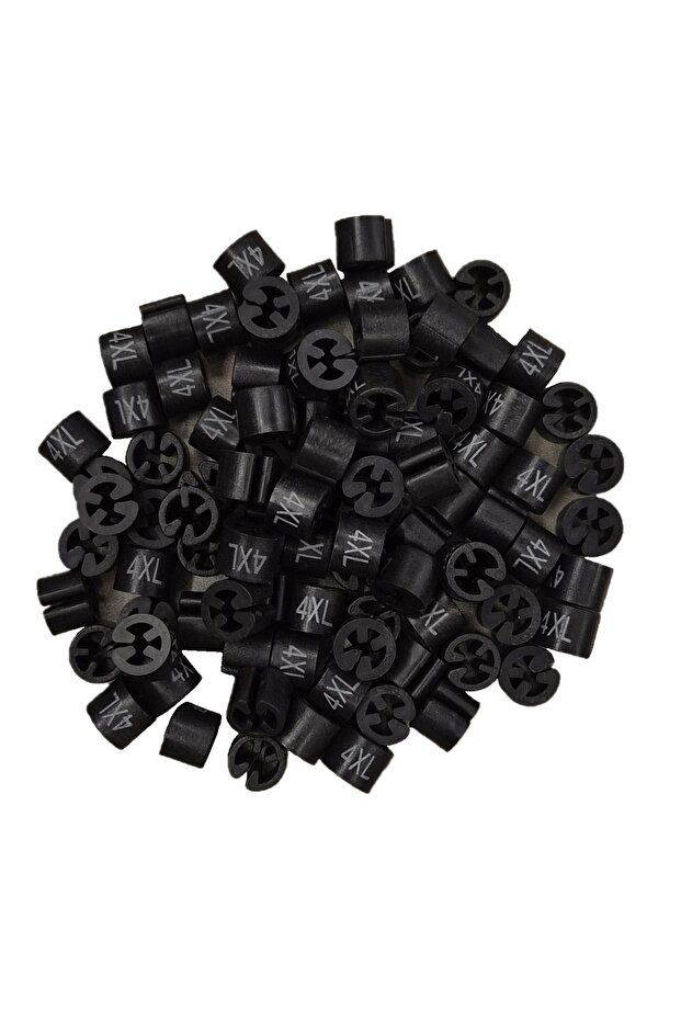 Black Printed (4XL) Size Beads for Hangers (100 Pieces)