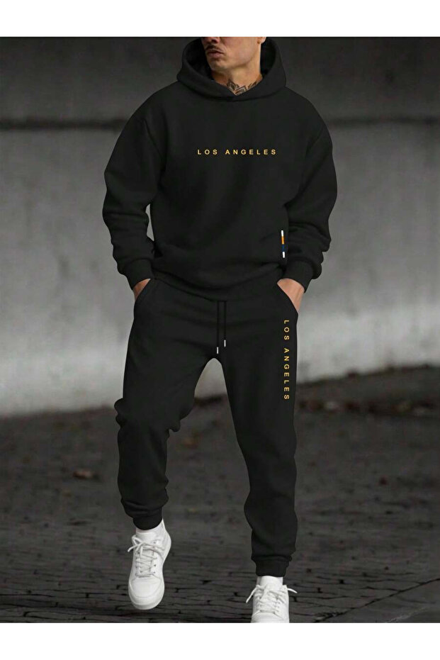 Full Outfit Set for Men: Hooded Sweatshirt, Stylish Jacket,