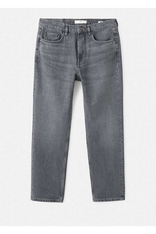 Regular kesim pamuklu jean pantolon - 3