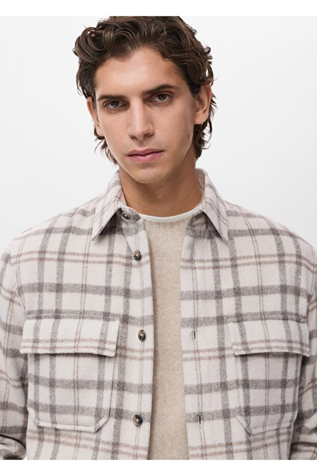 Kareli flanel gömlek ceket - 5