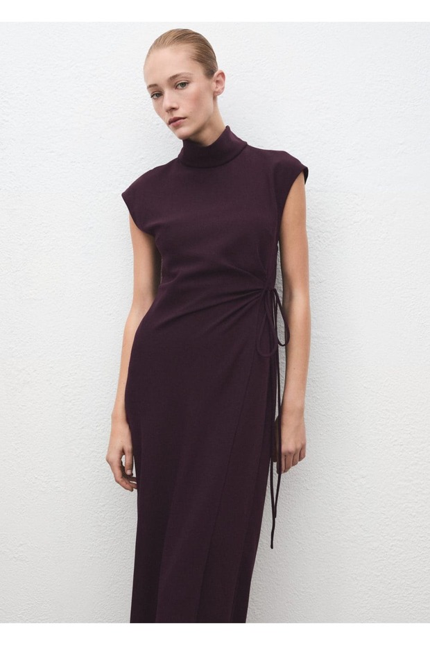 High Collar Double Breasted Dress