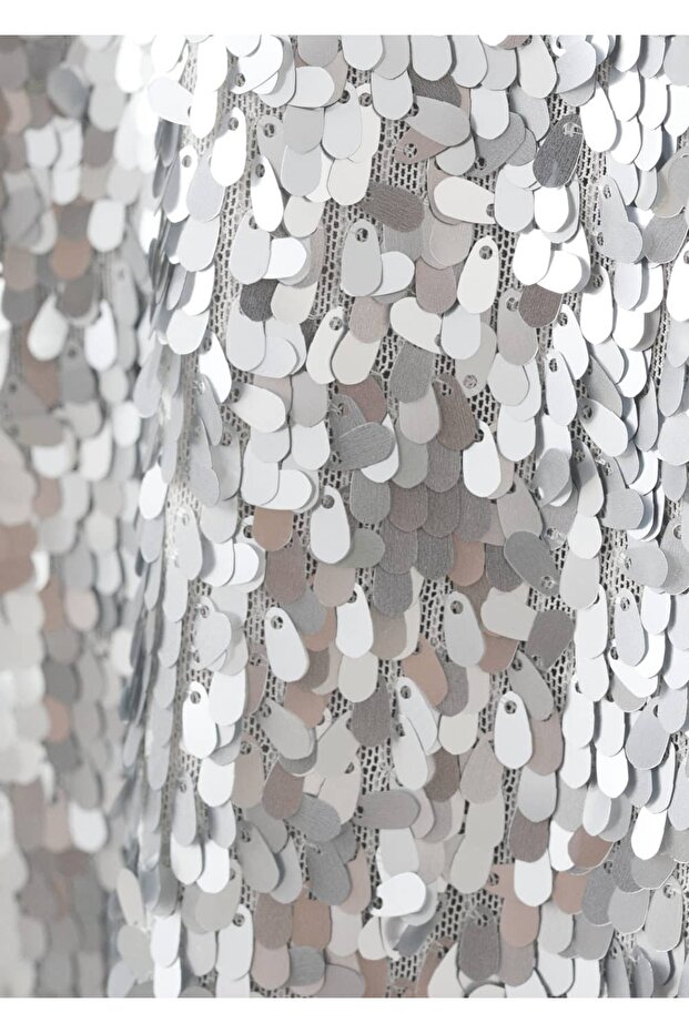 Payetli mini elbise - 6