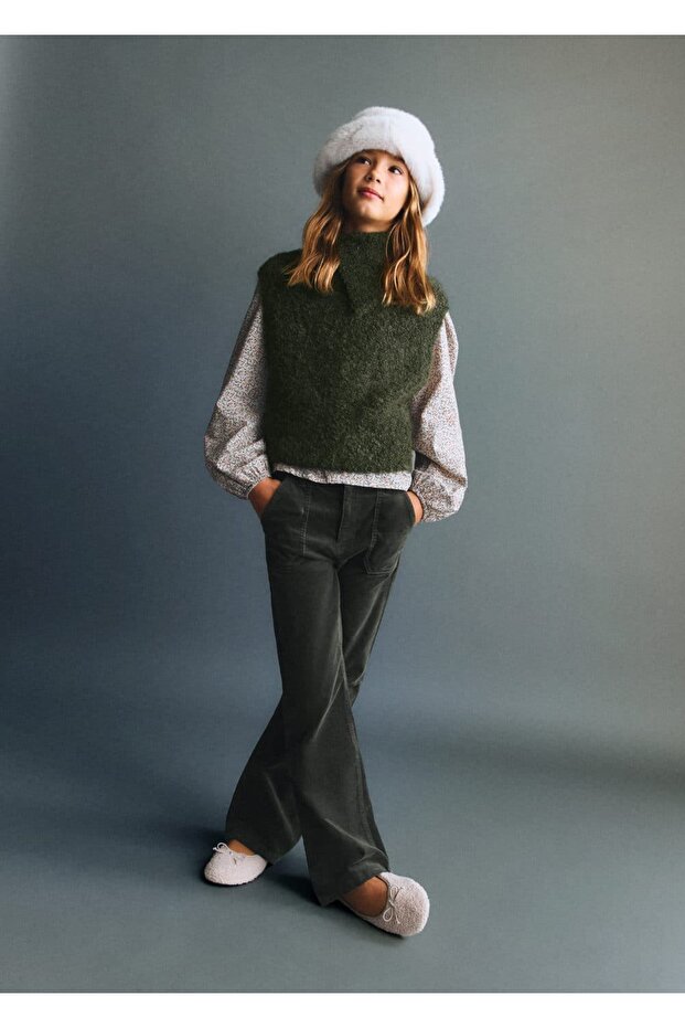 Balıkçı yaka triko yelek - 2