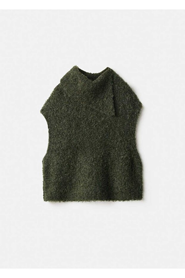 Balıkçı yaka triko yelek - 3