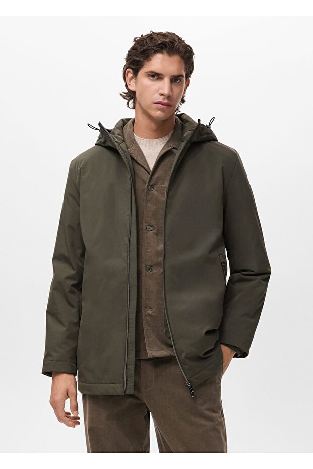 Su geçirmez kapüşonlu parka - 1