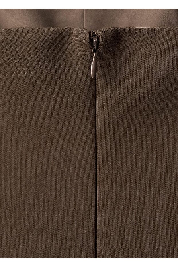 Straplez evaze elbise - 6