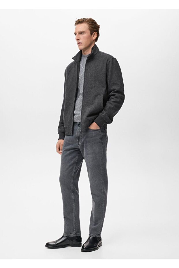 Regular kesim fermuarlı ceket - 6