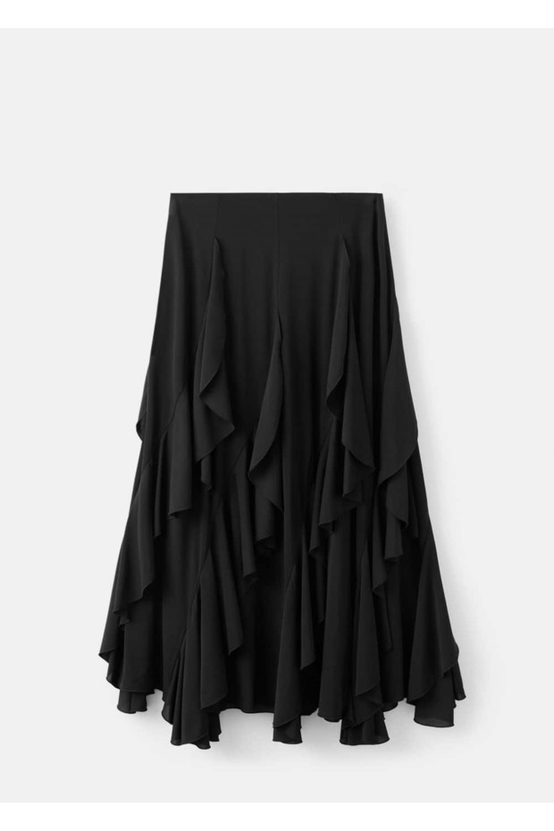 Volanlı asimetrik etek - 3