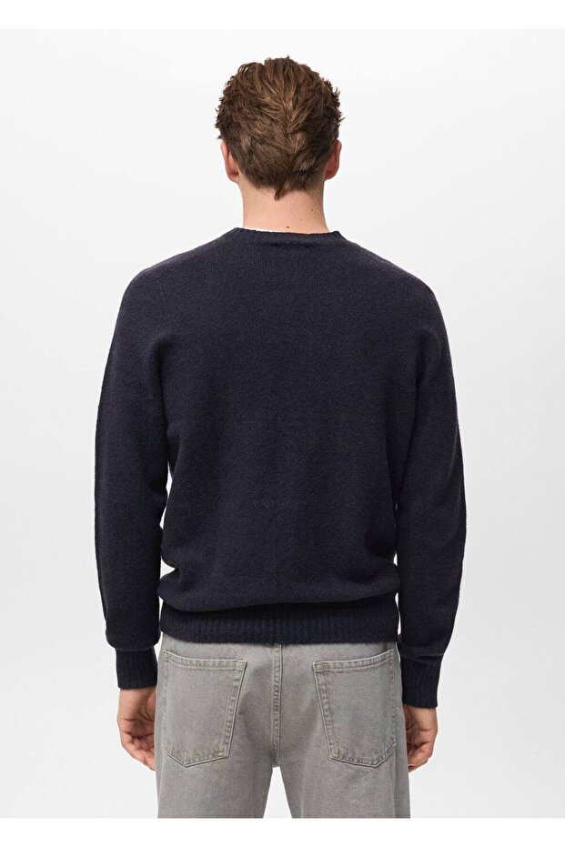 Yün karışımlı triko kazak - 4