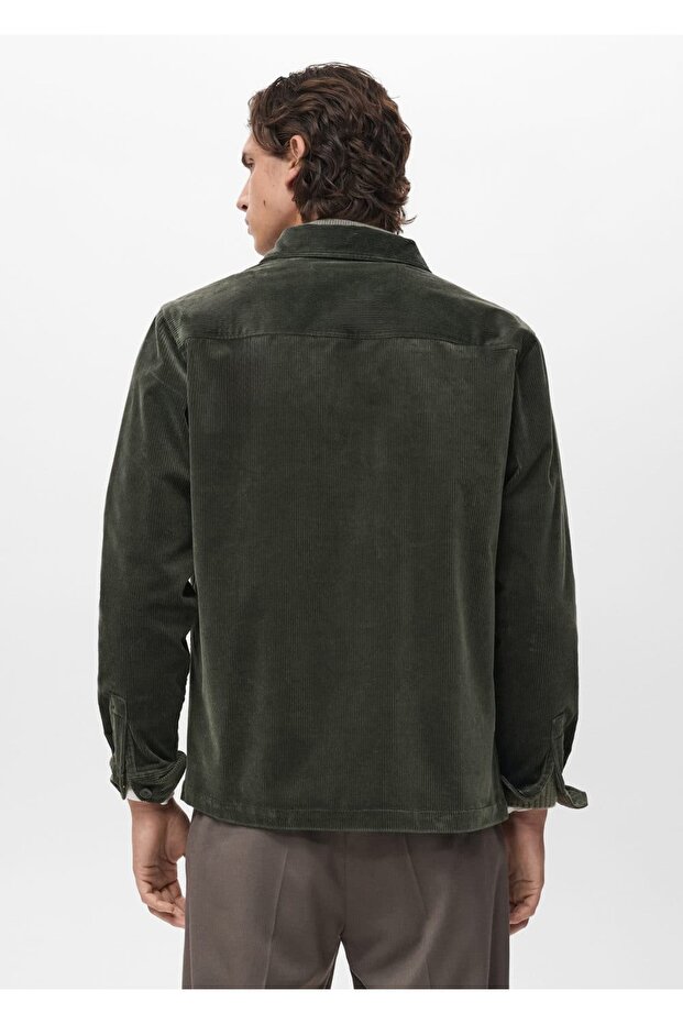 Cepli fitilli kadife gömlek ceket - 4