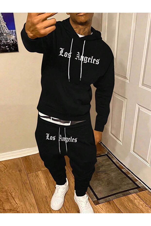 طقم بدلة رياضية بقلنسوة22 - 1