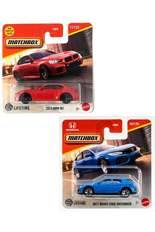 Matchbox 2023 Bmw M2 - 2017 Honda Civic Hatchback (Rare Find Collectible Models)