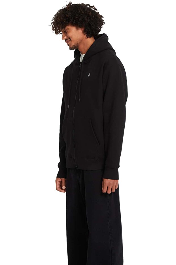 سترة رياضية سوداء بسحاب وحجر واحد - 8